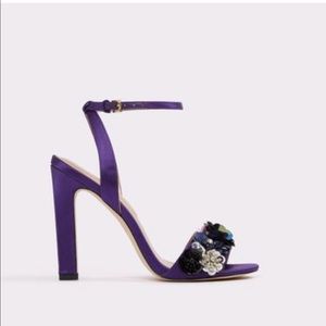 NEW Aldo floral purple heels